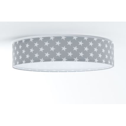 LED Dimmable children's ceiling light SMART GALAXY KIDS LED/24W/230V 3000-6500K stars grey/white + remote control