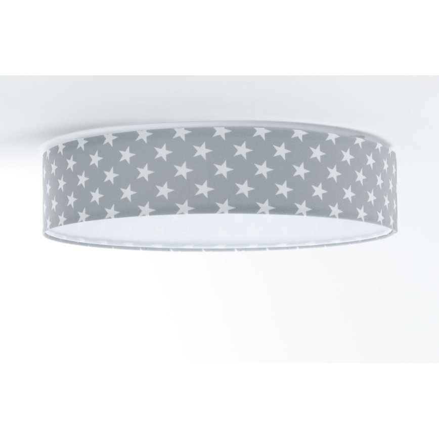 LED Dimmable children's ceiling light SMART GALAXY KIDS LED/24W/230V 3000-6500K stars grey/white + remote control