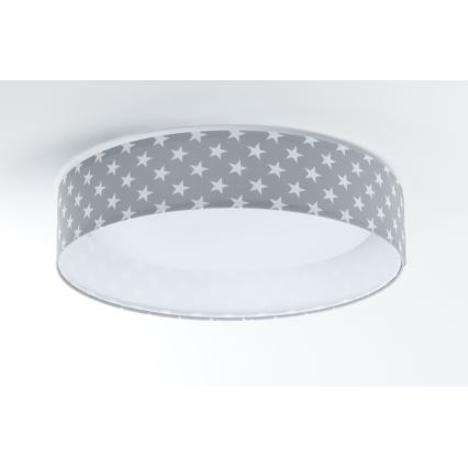 LED Dimmable children's ceiling light SMART GALAXY KIDS LED/24W/230V 3000-6500K stars grey/white + remote control