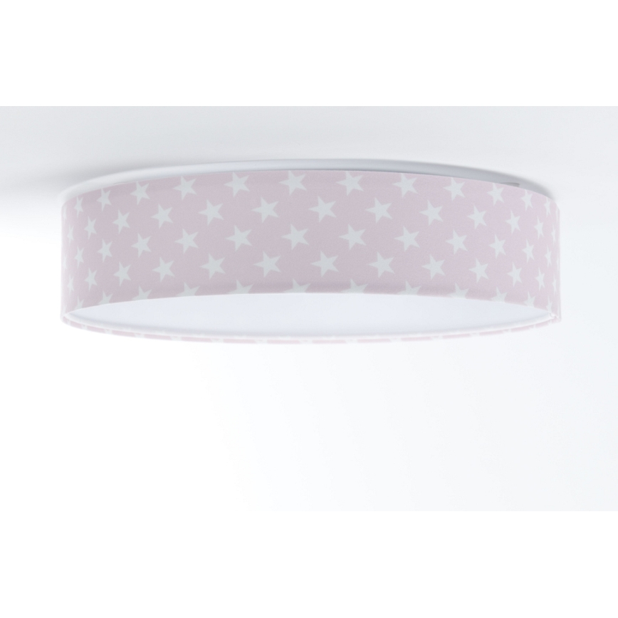 LED Dimmable children's ceiling light SMART GALAXY KIDS LED/24W/230V 3000-6500K stars pink/white + remote control