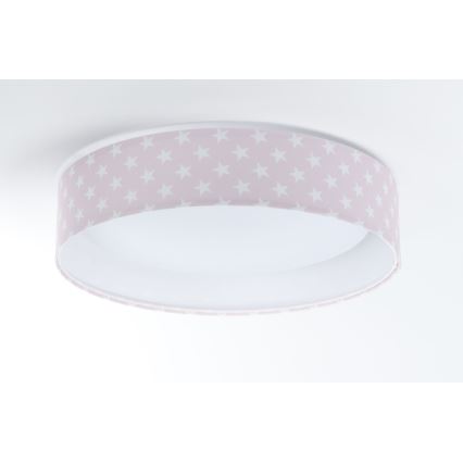 LED Dimmable children's ceiling light SMART GALAXY KIDS LED/24W/230V 3000-6500K stars pink/white + remote control