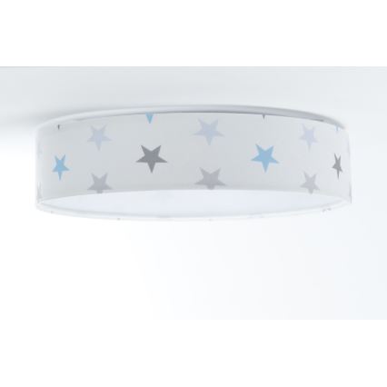 LED Dimmable children's ceiling light SMART GALAXY KIDS LED/24W/230V 3000-6500K stars white/grey/blue + remote control