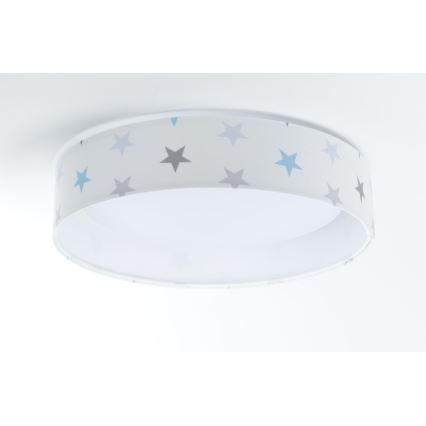 LED Dimmable children's ceiling light SMART GALAXY KIDS LED/24W/230V 3000-6500K stars white/grey/blue + remote control