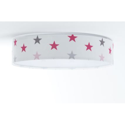 LED Dimmable children's ceiling light SMART GALAXY KIDS LED/24W/230V 3000-6500K stars white/pink/grey + remote control
