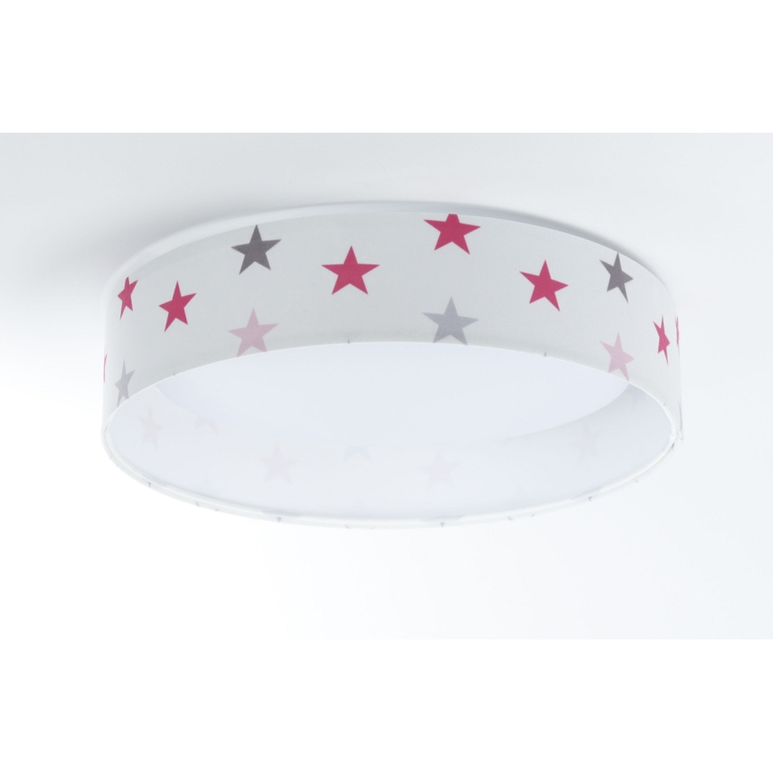 LED Dimmable children's ceiling light SMART GALAXY KIDS LED/24W/230V 3000-6500K stars white/pink/grey + remote control
