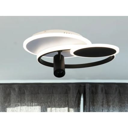 LED Dimmable ceiling light LED/65W/230V 3000-6500K white/black + remote control