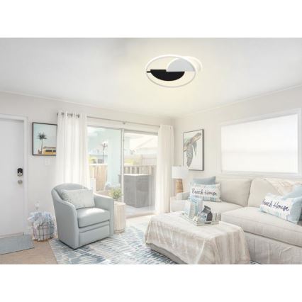 LED Dimmable ceiling light LED/70W/230V 3000-6500K white/black + remote control