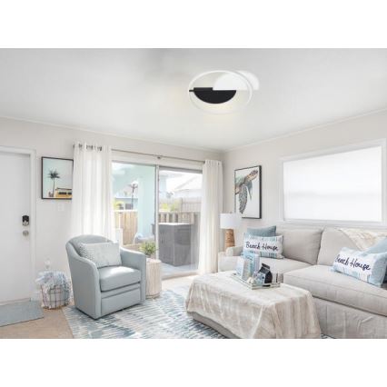 LED Dimmable ceiling light LED/70W/230V 3000-6500K white/black + remote control
