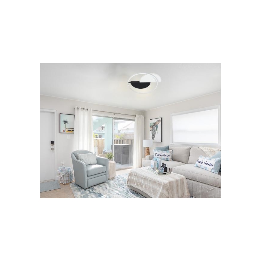 LED Dimmable ceiling light LED/70W/230V 3000-6500K white/black + remote control