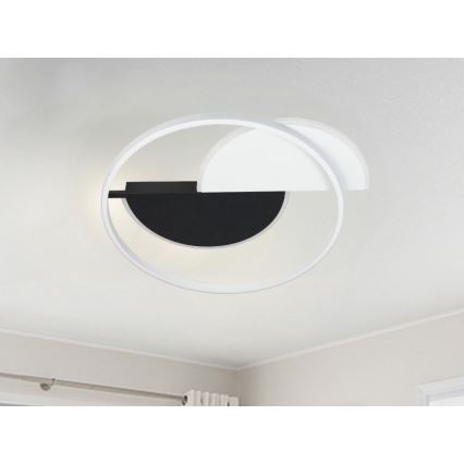 LED Dimmable ceiling light LED/70W/230V 3000-6500K white/black + remote control