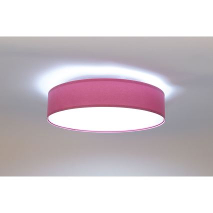 LED Dimmable ceiling light SMART GALAXY LED/24W/230V d. 45 cm 2700-6500K Wi-Fi Tuya pink/silver + remote control
