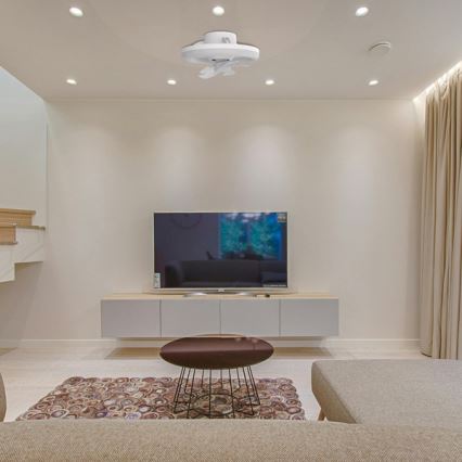 LED Dimmable light with a fan LED/30W/230V 3000-6500K white + remote control