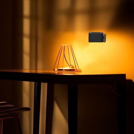 LED Dimmable magnetic rechargeable table lamp 4in1 LED/3W/5V 3000-6000K 1800 mAh black