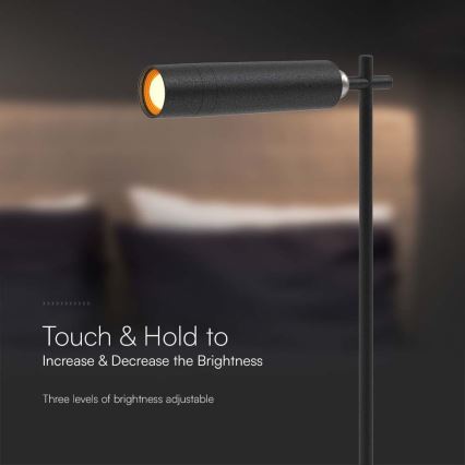 LED Dimmable magnetic rechargeable table lamp 3in1 LED/3W/5V 4000K 1500 mAh black