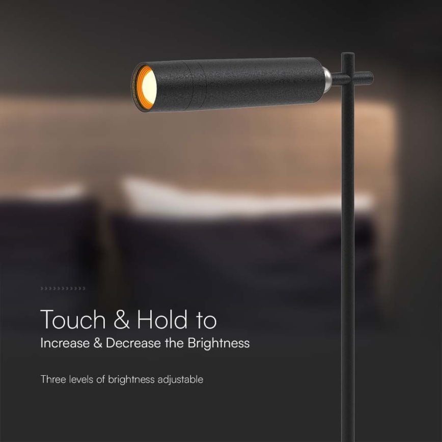 LED Dimmable magnetic rechargeable table lamp 3in1 LED/3W/5V 4000K 1500 mAh black