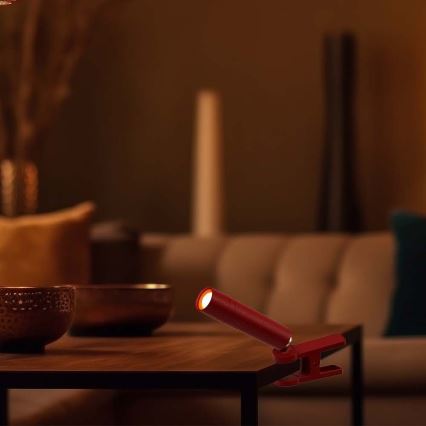 LED Dimmable magnetic rechargeable table lamp 3in1 LED/3W/5V 4000K 1500 mAh red