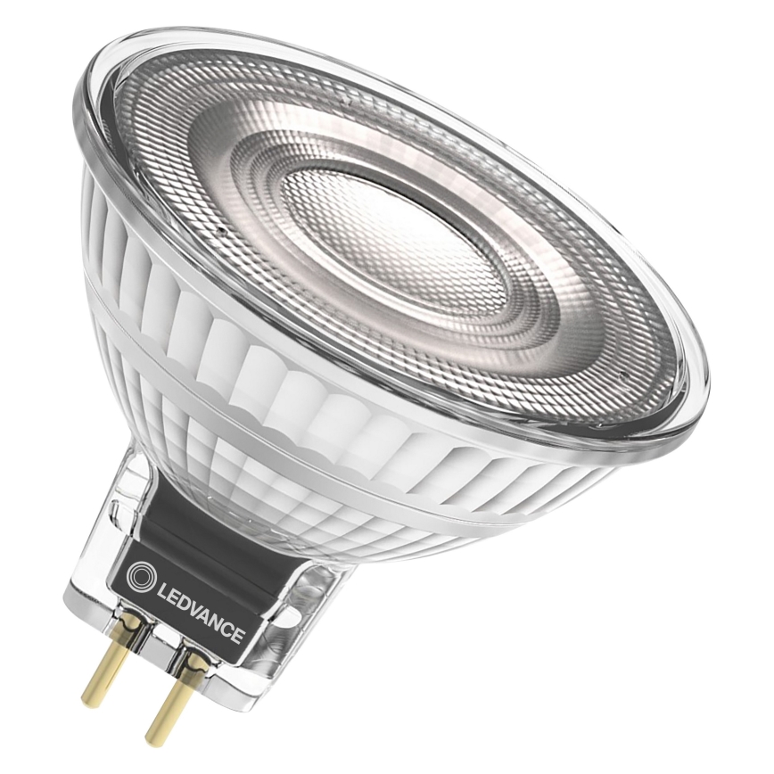LED Dimmable MR16 Reflector Bulb GU5.3, 5.3W, 12V, 3000K, 36°, CRI 97 - Ledvance