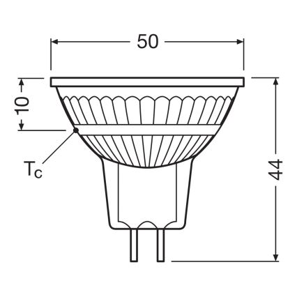 LED Dimmable MR16 reflector bulb GU5.3/5W/12V 4000K 36° CRI 90 - Ledvance