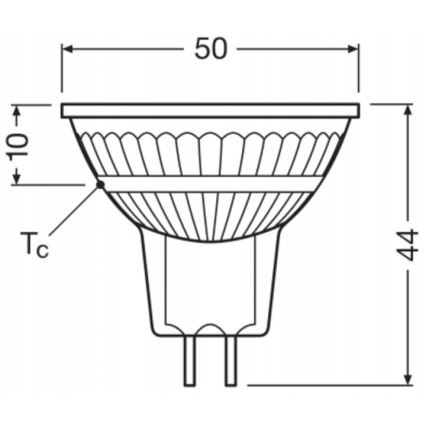 Dimmable LED MR16 GU5.3 Reflector Lamp, 6.8W/12V, 4000K, 36° Beam, CRI 90 - Ledvance