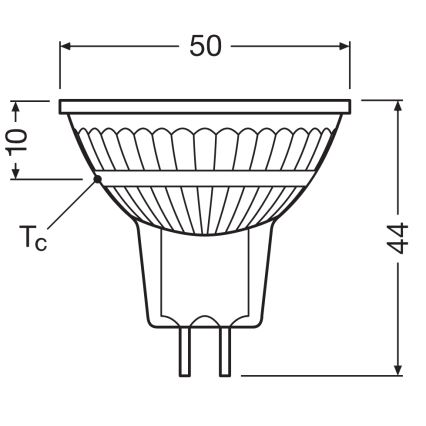 LED Dimmable MR16 Reflector Bulb GU5.3/6.6W/12V 3000K 36° CRI 97 - Ledvance