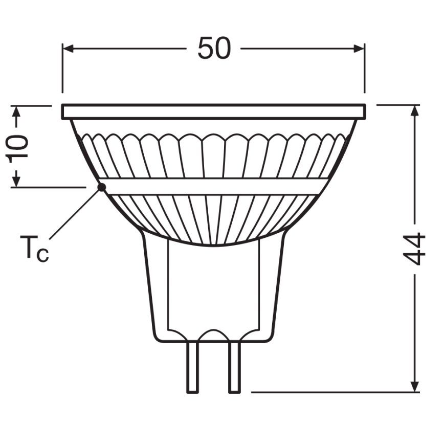 LED Dimmable MR16 Reflector Bulb GU5.3/6.6W/12V 3000K 36° CRI 97 - Ledvance