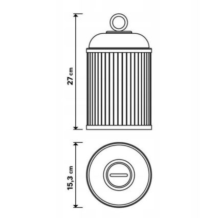LED Dimmable outdoor lamp CANARI LED/2W/5V IP44