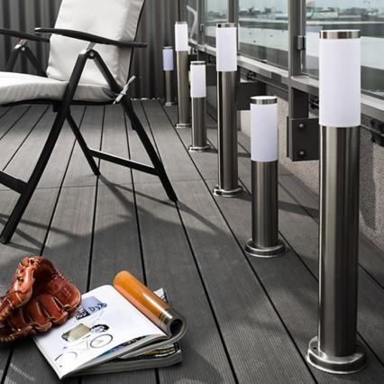 Dimmable LED Outdoor Lamp LIVIA 1xE27/6W/230V 2700-6500K Wi-Fi 45 cm IP44 Silver