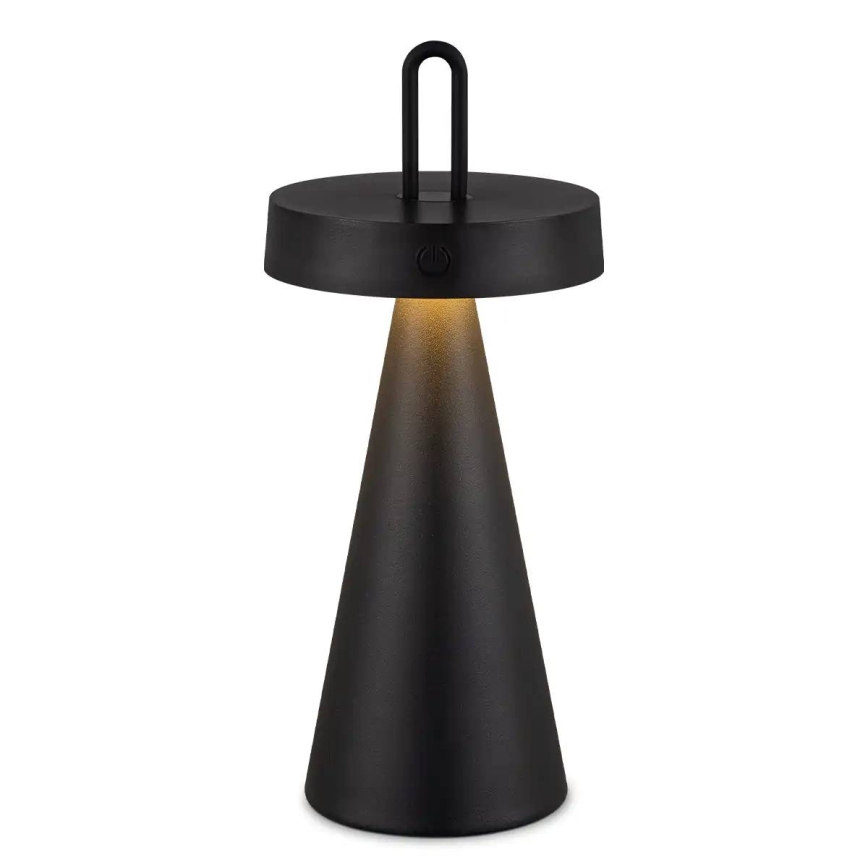 Dimmable LED outdoor rechargeable touch table lamp HALO LED/1,5W/3,7V 3000 mAh IP44 black