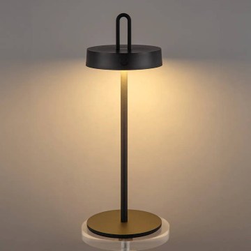 LED Dimmable Outdoor Rechargeable Touch Table Lamp SHINE LED/1.5W/3.7V 3000 mAh IP44 Black