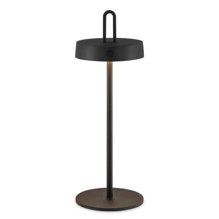 LED Dimmable Outdoor Rechargeable Touch Table Lamp SHINE LED/1.5W/3.7V 3000 mAh IP44 Black