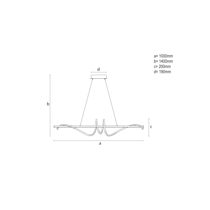 LED Dimmable pendant lamp on cable LED/50W/230V 3000-6500K 100 cm + remote control