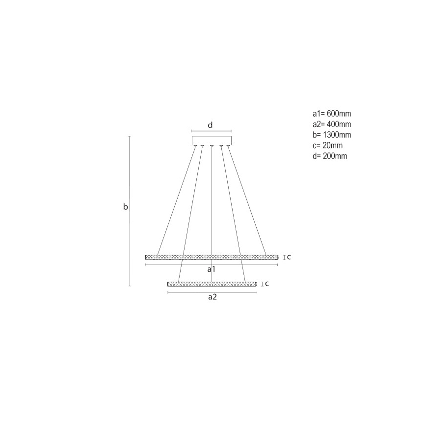 LED Dimmable Pendant Light on Cable LED/150W/230V 3000-6500K + Remote Control