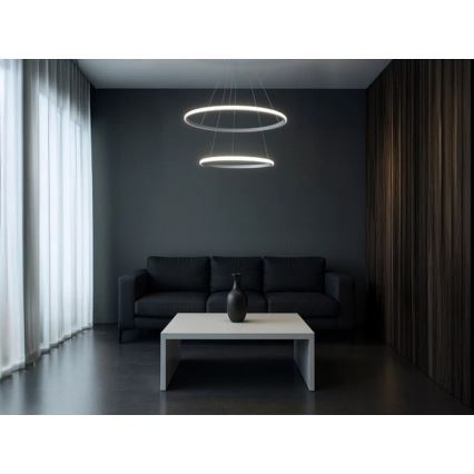 Dimmable LED cable-suspended pendant light LED/55W/230V 3000–6500K Ø 60 cm + remote control