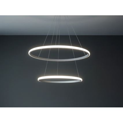 Dimmable LED cable-suspended pendant light LED/55W/230V 3000–6500K Ø 60 cm + remote control