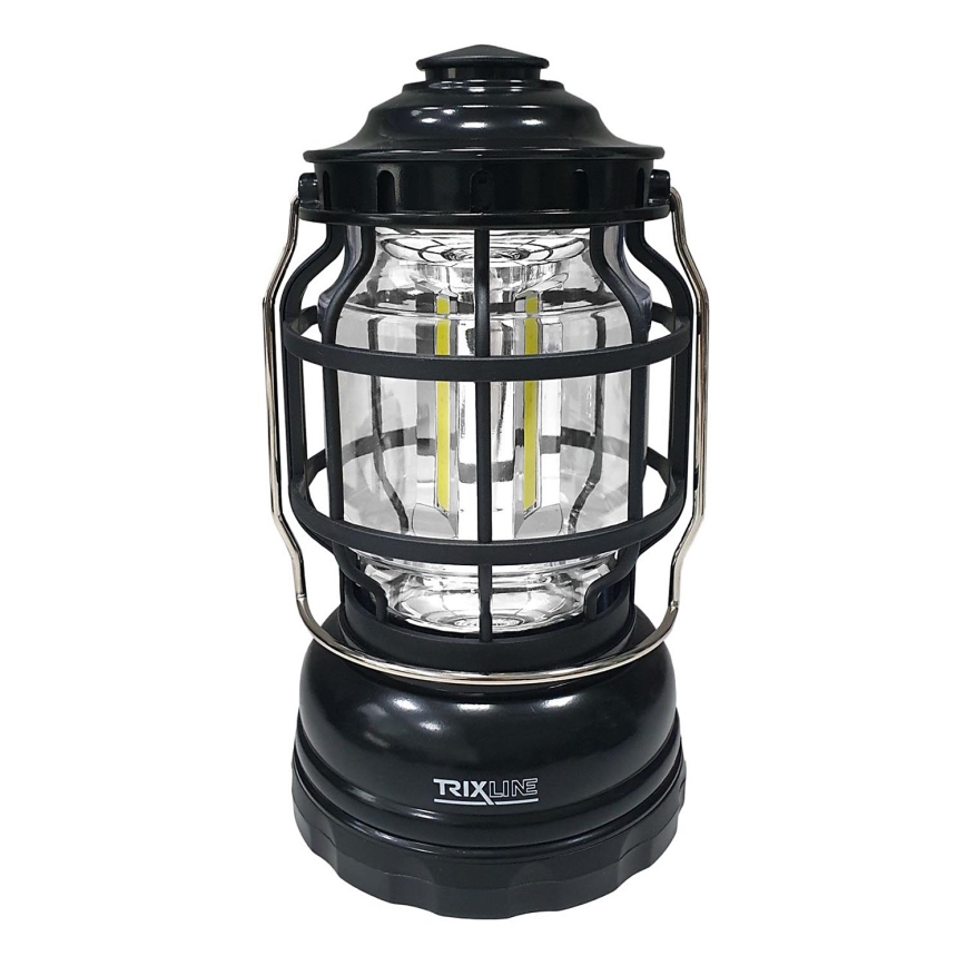 LED Dimmable portable camping lamp 3xLED/3W/3xAA IPX4 black
