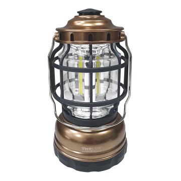 LED Dimmable portable camping lamp 3xLED/3W/3xAA IPX4 gold