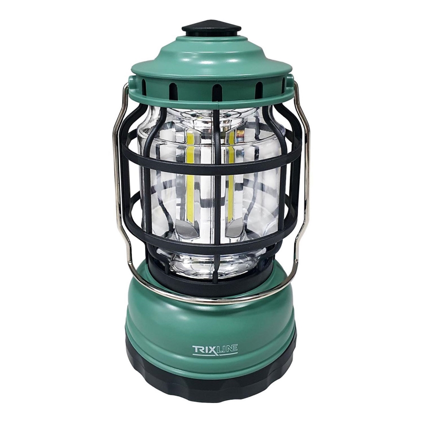 LED Dimmable portable camping lamp 3xLED/3W/3xAA IPX4 green