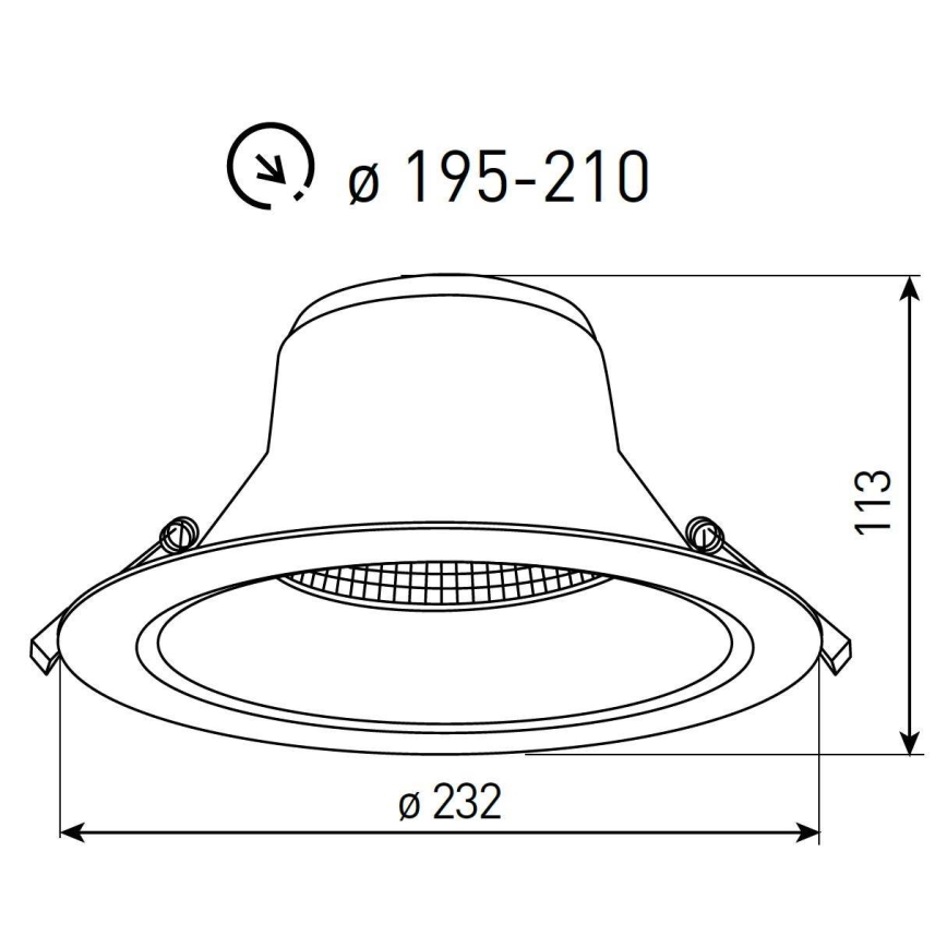 Dimmable bathroom recessed downlight NYON LED/20/26W/230V 3000/4000/5700K Ø 23.2 cm IP44 white