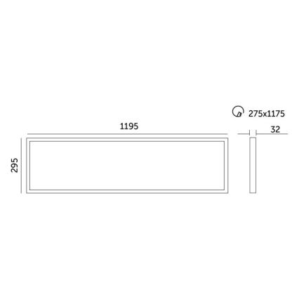 LED Dimmable recessed panel CAPRI LED/25/36/40W/230V 3000/4000/5700K IP44 30x120 cm