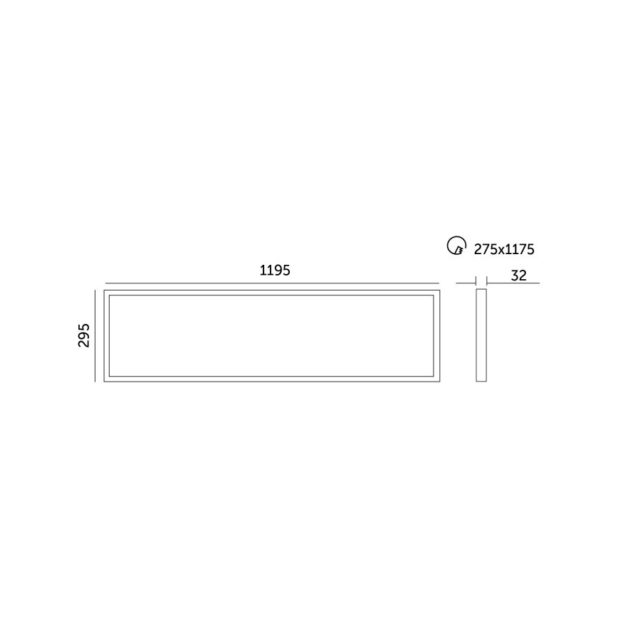 LED Dimmable recessed panel CAPRI LED/25/36/40W/230V 3000/4000/5700K UGR19 IP44 30x120 cm