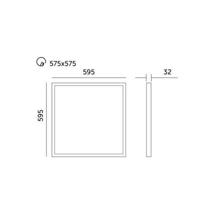 LED Dimmable recessed panel CAPRI LED/25/36/40W/230V 3000/4000/5700K IP44 60x60 cm