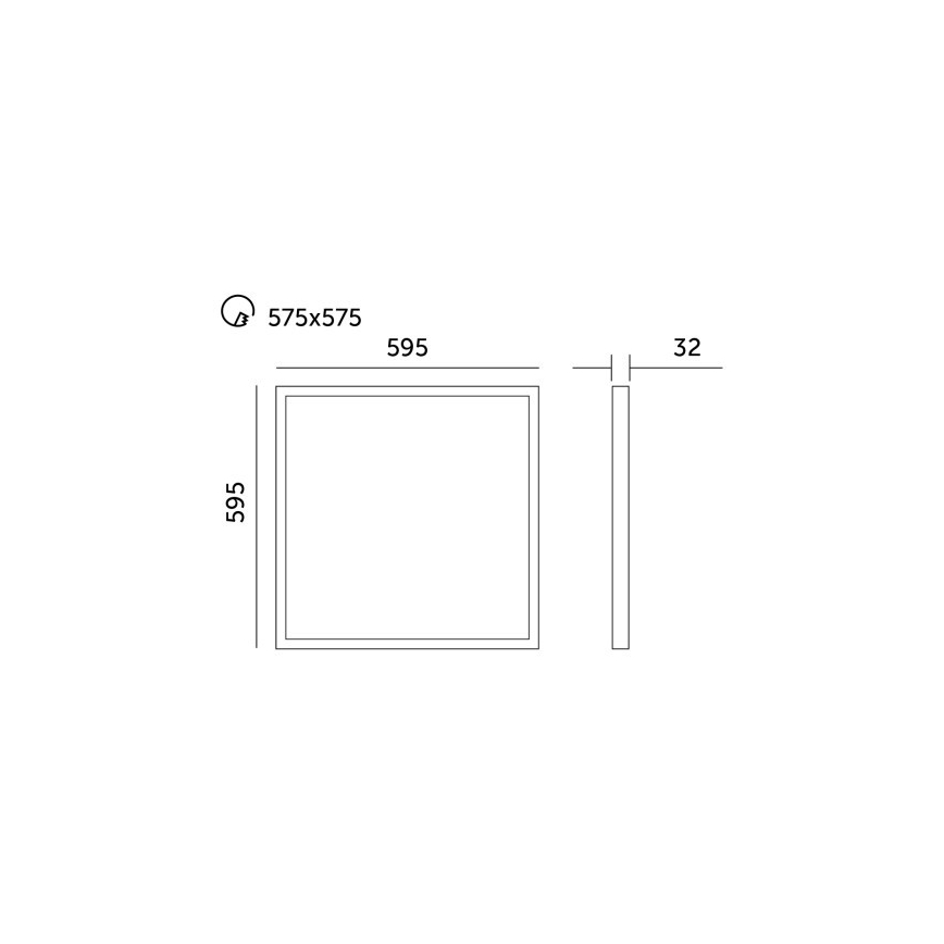 LED Dimmable recessed panel CAPRI LED/25/36/40W/230V 3000/4000/5700K UGR19 IP44 60x60 cm