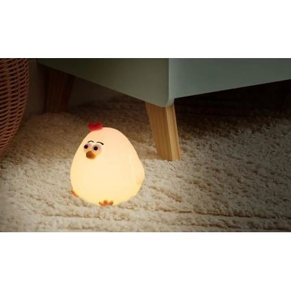 LED Dimmable rechargeable children's night light LED/1W/5V 3000K 800 mAh chicken