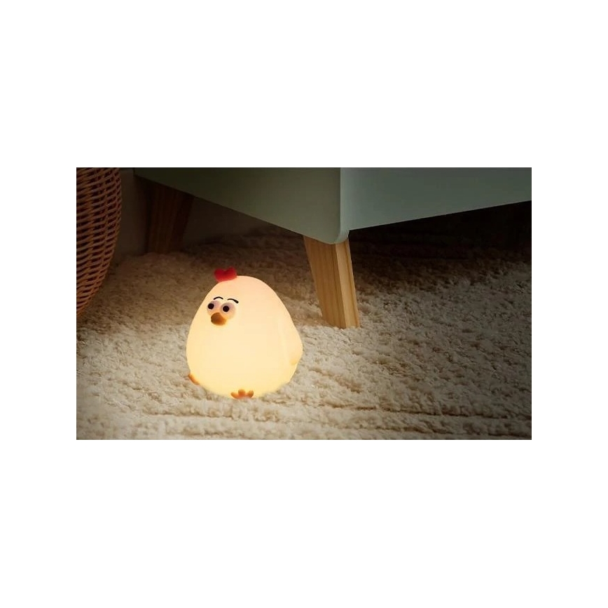 LED Dimmable rechargeable children's night light LED/1W/5V 3000K 800 mAh chicken