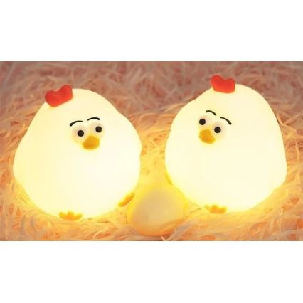 LED Dimmable rechargeable children's night light LED/1W/5V 3000K 800 mAh chicken