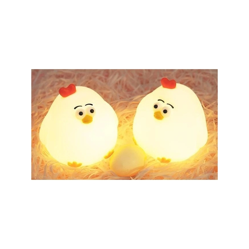 LED Dimmable rechargeable children's night light LED/1W/5V 3000K 800 mAh chicken
