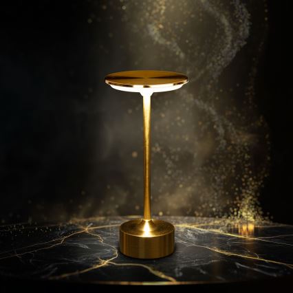 LED Dimmable Rechargeable Desk Lamp NEW YORK LED/1.8W/5V 2700K/4000K/6500K 1200 mAh Gold