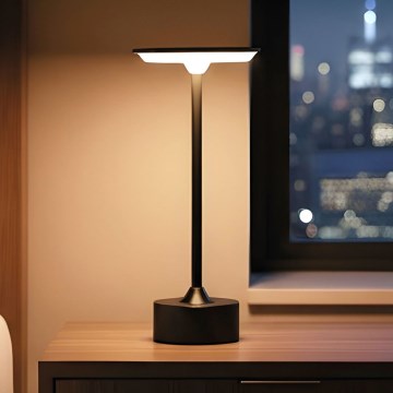 LED Dimmable Rechargeable Desk Lamp NEW YORK LED/1,8W/5V 2700K/4000K/6500K 1200 mAh Black
