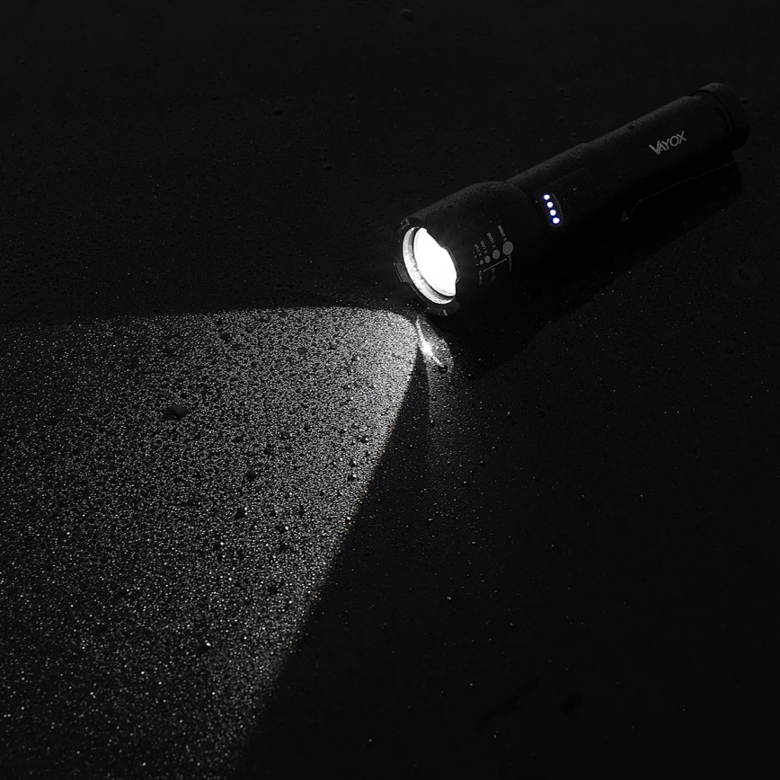 LED Dimmable rechargeable flashlight LED/20W/5V IPX4 800 shiny 2000 mAh