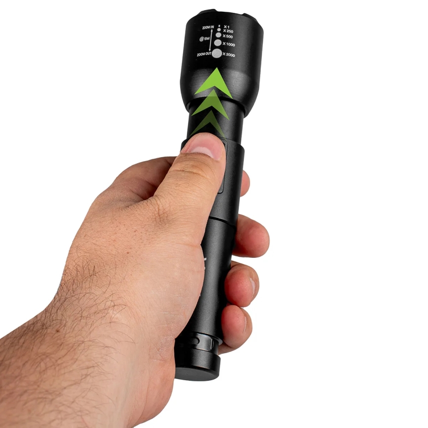LED Dimmable rechargeable flashlight LED/20W/5V IPX4 800 shiny 2000 mAh